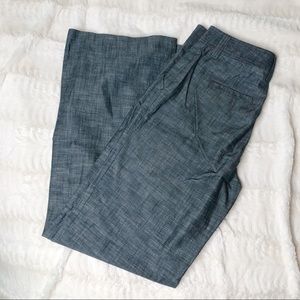 J.Crew 100% Cotton Wide-leg Grey Khakis